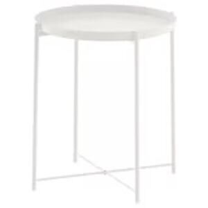 IKEA GLADOM White Tray Table Your Portable Sidekick for Any Space